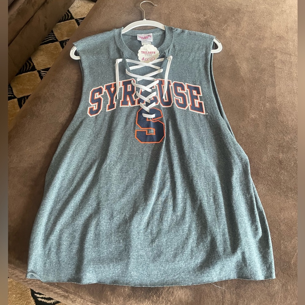 NWT Syracuse university lace up tank